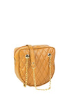Quilted Tan Crossbody - Mustard