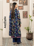 Luxury Digital Printed Lawn Suit with Embroidered Front and Voile Dupatta (unstitch) Art-09