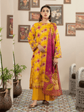 Luxury Digital Printed Lawn Suit with Embroidered Front and Voile Dupatta (unstitch) Art-12