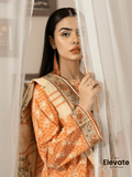 Luxury Digital Printed Lawn Suit with Embroidered Front and Voile Dupatta (unstitch) Art-07