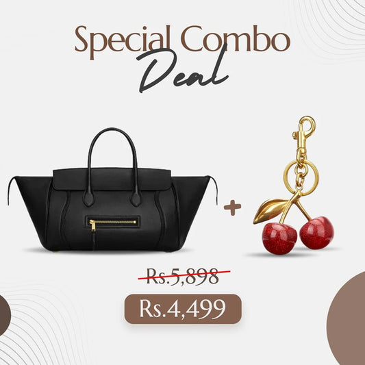 Élisse Luxury Handbag + Cherry Bag Charm