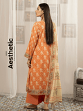 Luxury Digital Printed Lawn Suit with Embroidered Front and Voile Dupatta (unstitch) Art-07