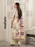 Luxury Digital Printed Lawn Suit with Embroidered Front and Voile Dupatta (unstitch) Art-11