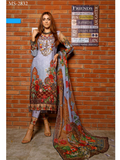 RA LE ROYAL Viscose Jacquard Printed & Embroidered 3 Pcs Un-Stitched RA02