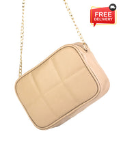 DOTFITS CROSSBODY BAG GRID - Beige