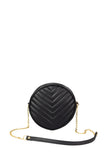 Cross Body Round V - Black