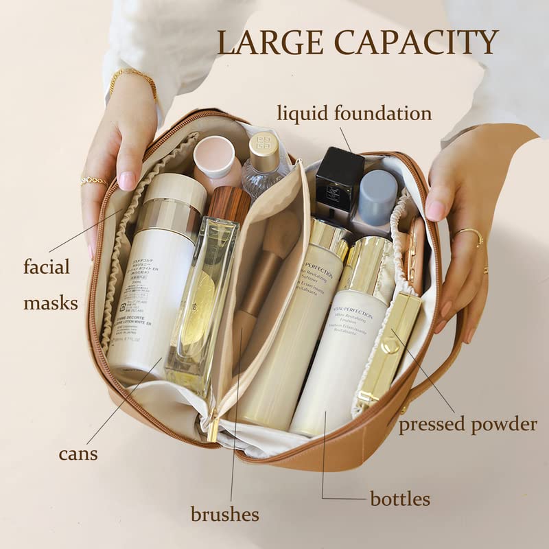 Cosmetic Portable Bag - Brown - Dotfits