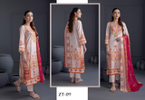 Unstitched Printed Lawn 3 Piece - VD08