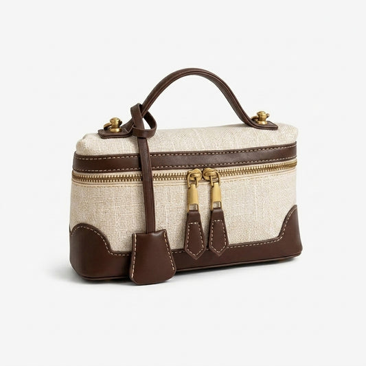 Patchwork PU Leather Box Bag