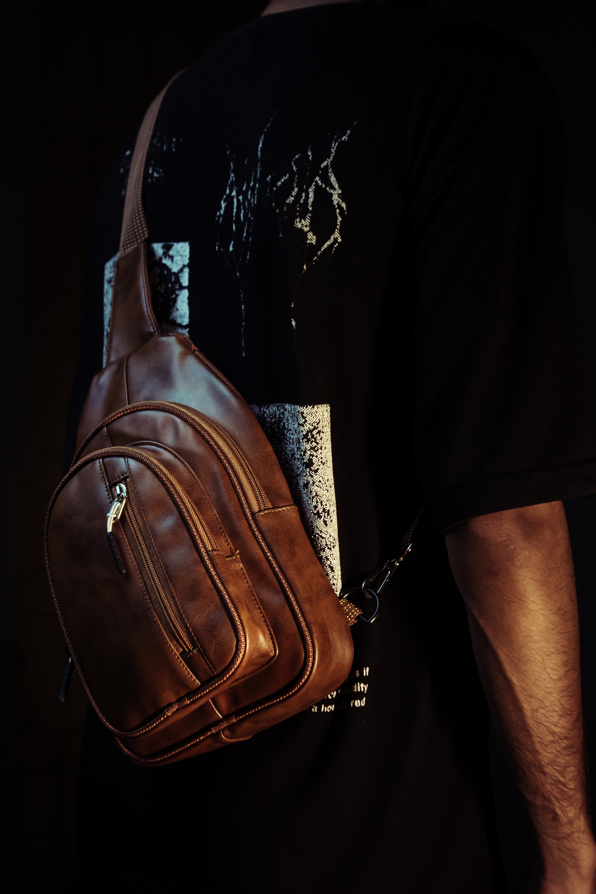 Brown-Compact Crossbody Sling – Travel & Daily Use - Dotfits