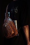 Brown-Compact Crossbody Sling – Travel & Daily Use