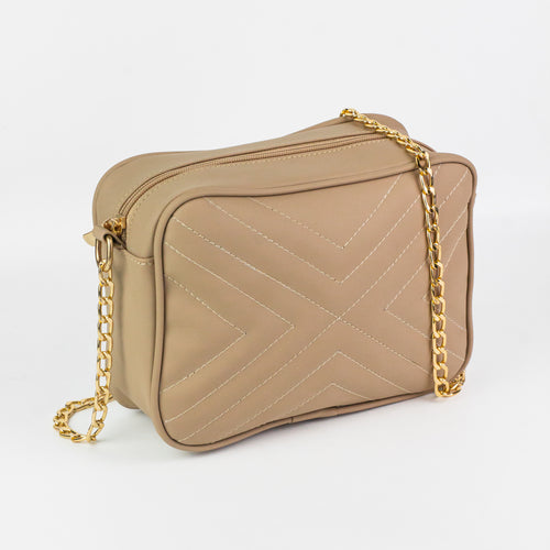 Crossbody X Bag- Beige - Dotfits