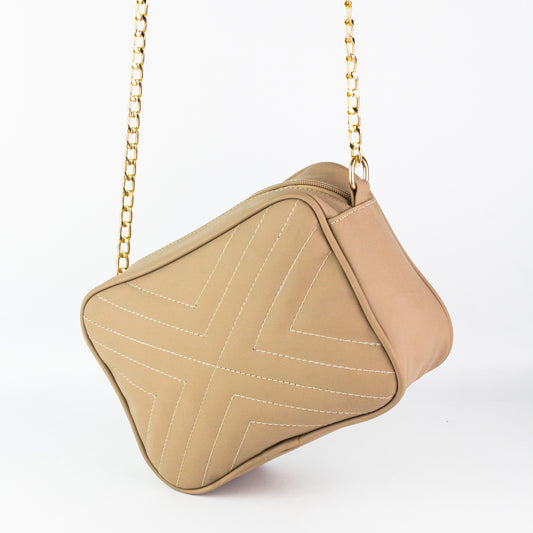 Crossbody X Bag- Beige - Dotfits