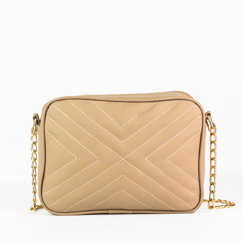 Crossbody X Bag- Beige - Dotfits