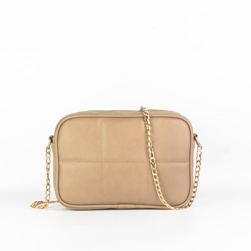DOTFITS CROSSBODY BAG GRID - Beige - Dotfits
