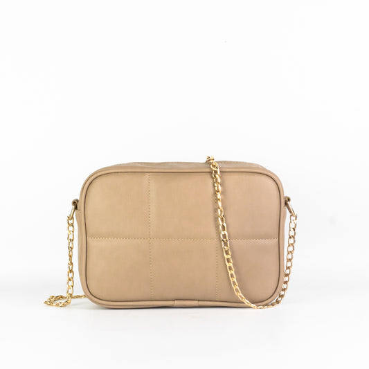 DOTFITS CROSSBODY BAG GRID - Beige - Dotfits