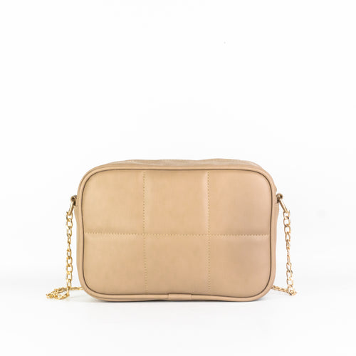 DOTFITS CROSSBODY BAG GRID - Beige - Dotfits