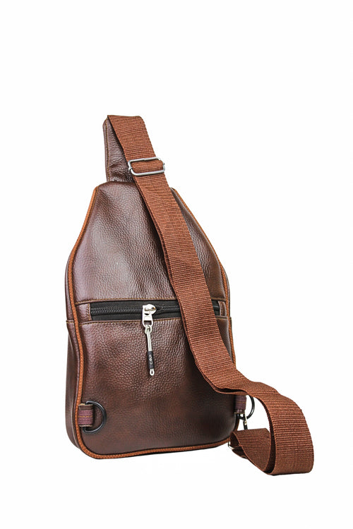 Brown-Compact Crossbody Sling – Travel & Daily Use - Dotfits