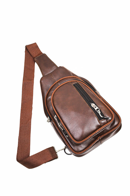Brown-Compact Crossbody Sling – Travel & Daily Use - Dotfits