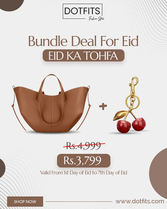 Eloura Tote Bag + Cherry Bag Charm - Dotfits