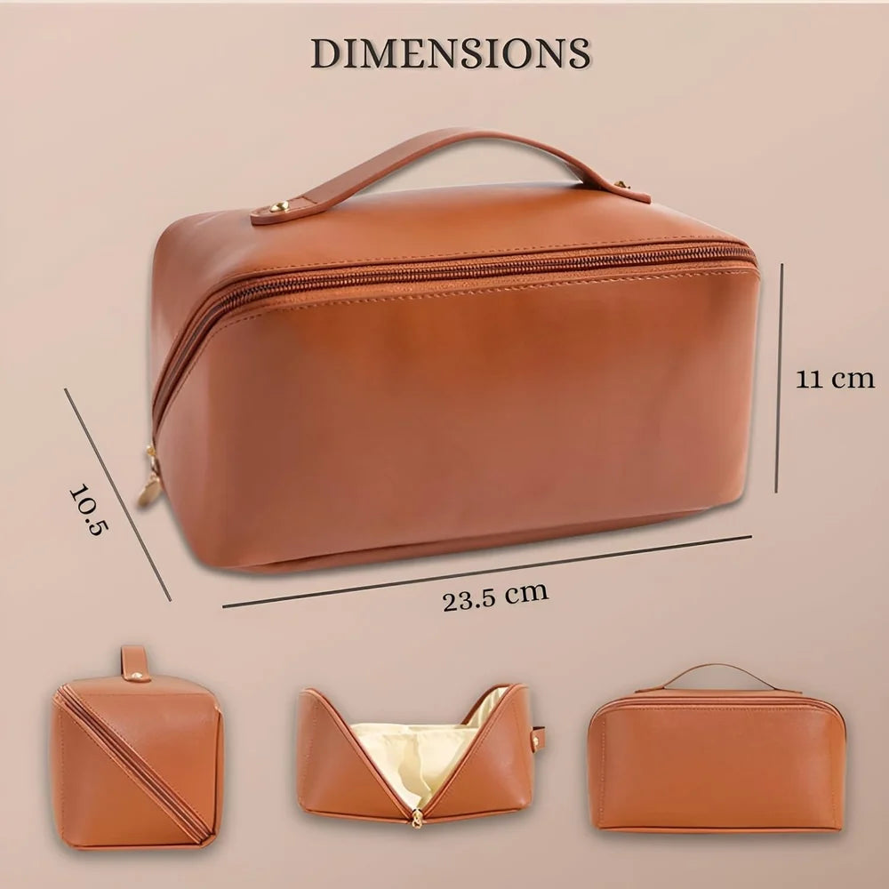 Cosmetic Portable Bag - Brown - Dotfits