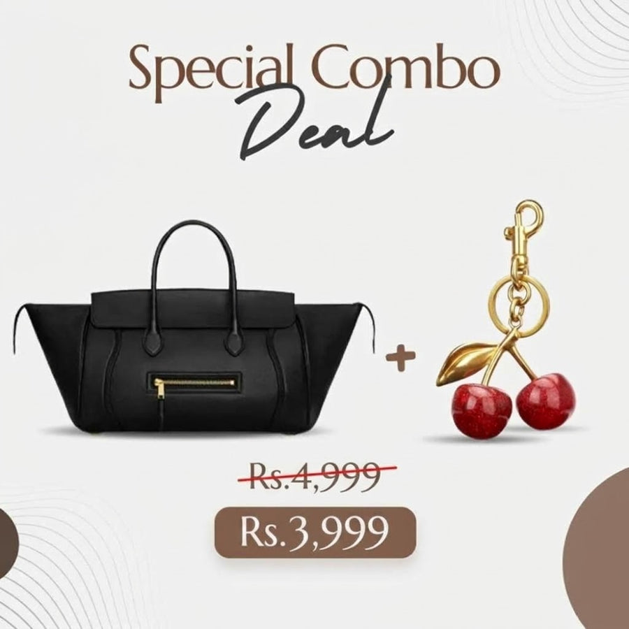 Élisse Luxury Handbag + Cherry Bag Charm