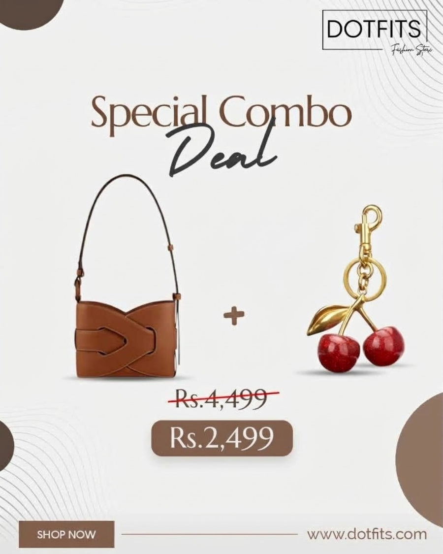 Novia Elan + Cherry Bag Charm
