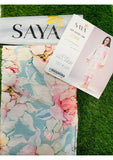 SAYA Unstitched Printed Lawn 2 Piece (Shirt/Trouser)