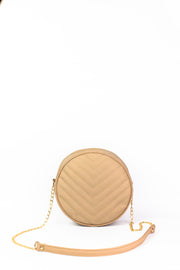 Cross Body Round V - Beige