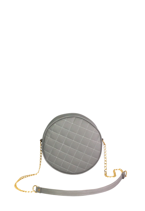 Cross Body Round Box - Grey - Dotfits