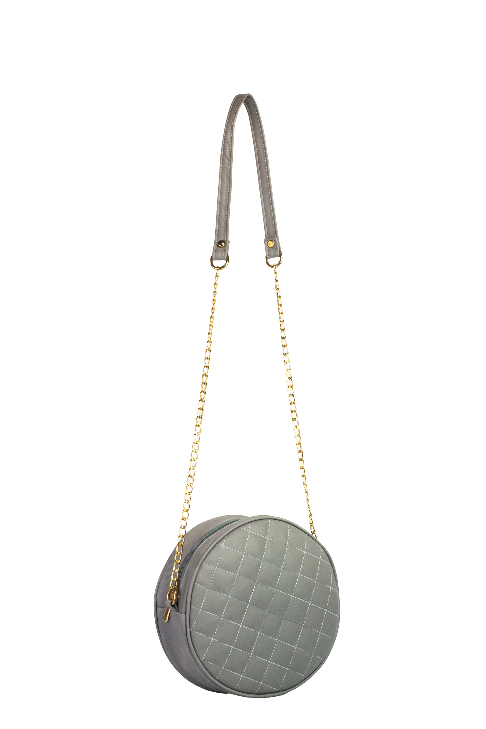 Cross Body Round Box - Grey - Dotfits
