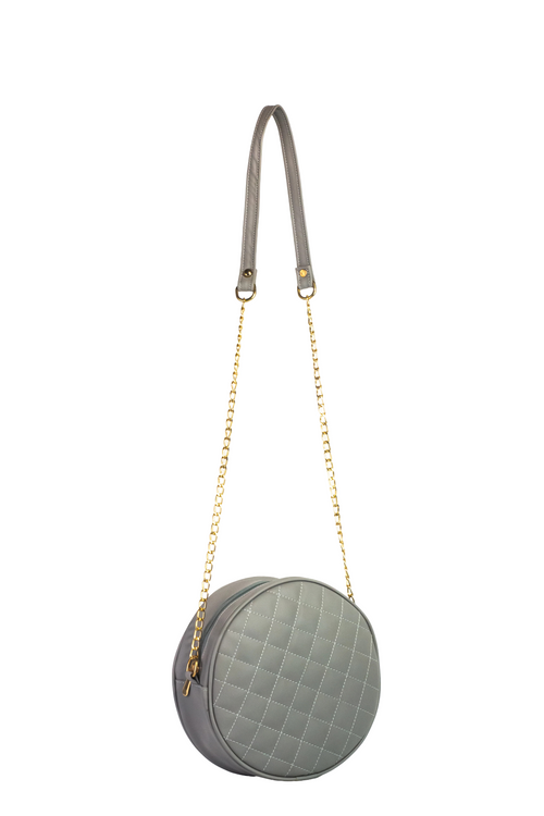Cross Body Round Box - Grey - Dotfits