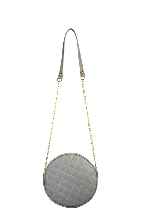 Cross Body Round Box - Grey - Dotfits