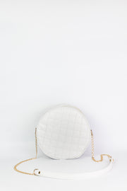 Cross Body Round Box - White