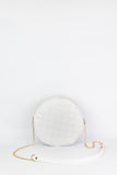 Cross Body Round Box - White