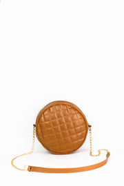 Cross Body Round Box - Brown