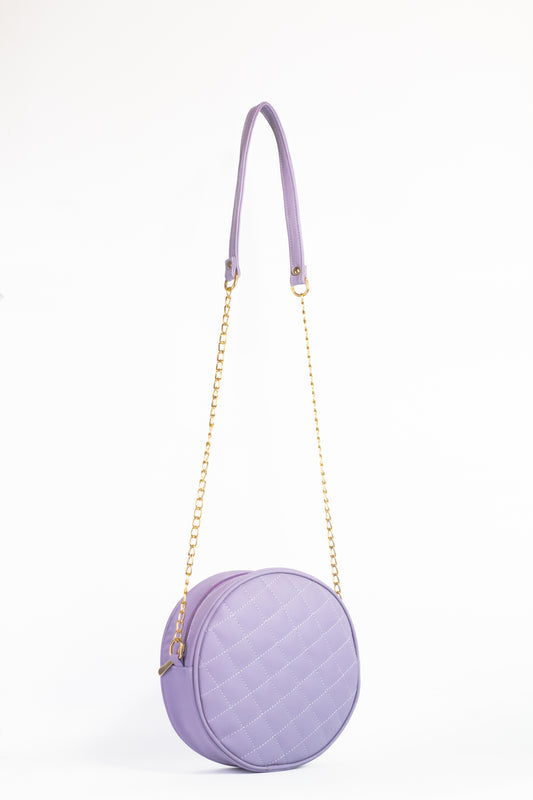 Cross Body Round Box - Purple - Dotfits