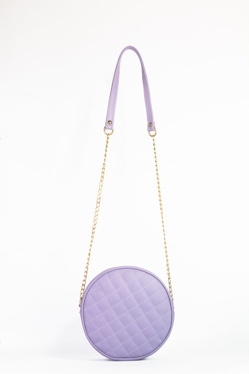 Cross Body Round Box - Purple - Dotfits