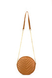 Cross Body Round V - Brown