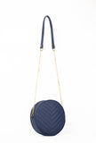 Cross Body Round V - Blue