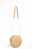 Cross Body Round V - Beige